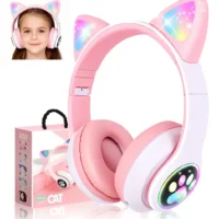 Audifonos Orejas De Gato Bluetooth Led RGB